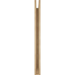 Ekena Millwork - BKTUR035X38X44WTL06RCPR - Timberthane Faux Wood Westlake Style Bracket, Slat Ends, 3 1/2"W x 38"D x 44"H, Primed Tan