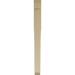 Ekena Millwork - BKTUR035X42X42WTL06RCPR - Timberthane Faux Wood Westlake Style Bracket, Slat Ends, 3 1/2"W x 42"D x 42"H, Primed Tan