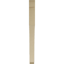 Ekena Millwork - BKTUR035X44X44WTL06RCPR - Timberthane Faux Wood Westlake Style Bracket, Slat Ends, 3 1/2"W x 44"D x 44"H, Primed Tan
