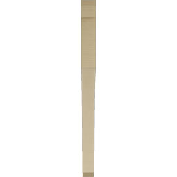 Ekena Millwork - BKTUR035X44X48WTL06RCPR - Timberthane Faux Wood Westlake Style Bracket, Slat Ends, 3 1/2"W x 44"D x 48"H, Primed Tan