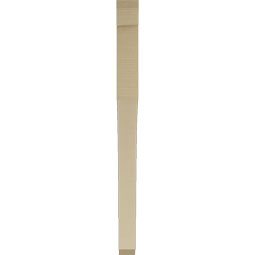 Ekena Millwork - BKTUR035X48X48WTL06RCPR - Timberthane Faux Wood Westlake Style Bracket, Slat Ends, 3 1/2"W x 48"D x 48"H, Primed Tan