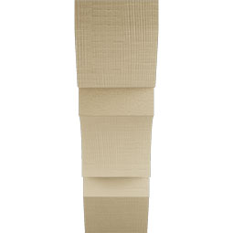 Ekena Millwork - BKTUR055X18X18WTL06RCPR - Timberthane Faux Wood Westlake Style Bracket, Slat Ends, 5 1/2"W x 18"D x 18"H, Primed Tan