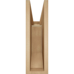 Ekena Millwork - BKTUR055X18X18WTL06RCPR - Timberthane Faux Wood Westlake Style Bracket, Slat Ends, 5 1/2"W x 18"D x 18"H, Primed Tan