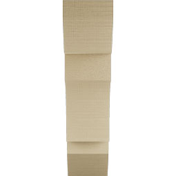 Ekena Millwork - BKTUR055X18X22WTL06RCPR - Timberthane Faux Wood Westlake Style Bracket, Slat Ends, 5 1/2"W x 18"D x 22"H, Primed Tan