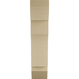 Ekena Millwork - BKTUR055X18X26WTL06RCPR - Timberthane Faux Wood Westlake Style Bracket, Slat Ends, 5 1/2"W x 18"D x 26"H, Primed Tan