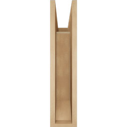 Ekena Millwork - BKTUR055X18X26WTL06RCPR - Timberthane Faux Wood Westlake Style Bracket, Slat Ends, 5 1/2"W x 18"D x 26"H, Primed Tan