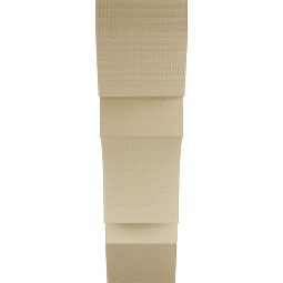Ekena Millwork - BKTUR055X20X20WTL06RCPR - Timberthane Faux Wood Westlake Style Bracket, Slat Ends, 5 1/2"W x 20"D x 20"H, Primed Tan
