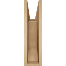 Ekena Millwork - BKTUR055X20X20WTL06RCPR - Timberthane Faux Wood Westlake Style Bracket, Slat Ends, 5 1/2"W x 20"D x 20"H, Primed Tan
