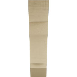 Ekena Millwork - BKTUR055X20X24WTL06RCPR - Timberthane Faux Wood Westlake Style Bracket, Slat Ends, 5 1/2"W x 20"D x 24"H, Primed Tan