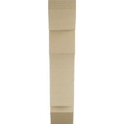 Ekena Millwork - BKTUR055X20X28WTL06RCPR - Timberthane Faux Wood Westlake Style Bracket, Slat Ends, 5 1/2"W x 20"D x 28"H, Primed Tan