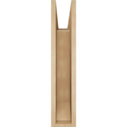 Ekena Millwork - BKTUR055X20X28WTL06RCPR - Timberthane Faux Wood Westlake Style Bracket, Slat Ends, 5 1/2"W x 20"D x 28"H, Primed Tan