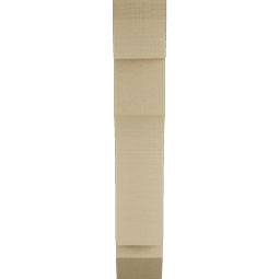 Ekena Millwork - BKTUR055X20X32WTL06RCPR - Timberthane Faux Wood Westlake Style Bracket, Slat Ends, 5 1/2"W x 20"D x 32"H, Primed Tan