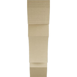 Ekena Millwork - BKTUR055X22X22WTL06RCPR - Timberthane Faux Wood Westlake Style Bracket, Slat Ends, 5 1/2"W x 22"D x 22"H, Primed Tan