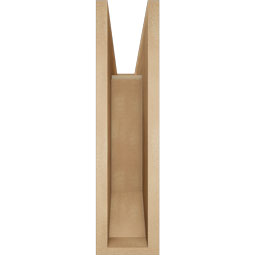 Ekena Millwork - BKTUR055X22X22WTL06RCPR - Timberthane Faux Wood Westlake Style Bracket, Slat Ends, 5 1/2"W x 22"D x 22"H, Primed Tan