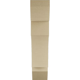 Ekena Millwork - BKTUR055X22X26WTL06RCPR - Timberthane Faux Wood Westlake Style Bracket, Slat Ends, 5 1/2"W x 22"D x 26"H, Primed Tan