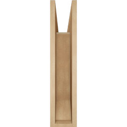 Ekena Millwork - BKTUR055X22X26WTL06RCPR - Timberthane Faux Wood Westlake Style Bracket, Slat Ends, 5 1/2"W x 22"D x 26"H, Primed Tan