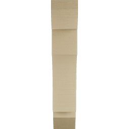Ekena Millwork - BKTUR055X22X30WTL06RCPR - Timberthane Faux Wood Westlake Style Bracket, Slat Ends, 5 1/2"W x 22"D x 30"H, Primed Tan