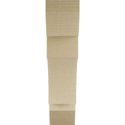 Ekena Millwork - BKTUR055X24X24WTL06RCPR - Timberthane Faux Wood Westlake Style Bracket, Slat Ends, 5 1/2"W x 24"D x 24"H, Primed Tan