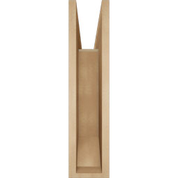 Ekena Millwork - BKTUR055X24X24WTL06RCPR - Timberthane Faux Wood Westlake Style Bracket, Slat Ends, 5 1/2"W x 24"D x 24"H, Primed Tan