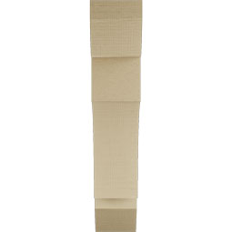 Ekena Millwork - BKTUR055X24X28WTL06RCPR - Timberthane Faux Wood Westlake Style Bracket, Slat Ends, 5 1/2"W x 24"D x 28"H, Primed Tan