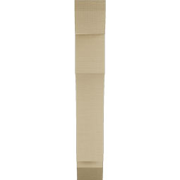 Ekena Millwork - BKTUR055X24X36WTL06RCPR - Timberthane Faux Wood Westlake Style Bracket, Slat Ends, 5 1/2"W x 24"D x 36"H, Primed Tan