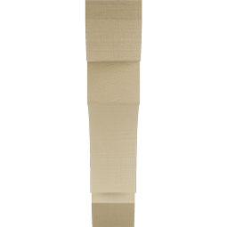 Ekena Millwork - BKTUR055X26X26WTL06RCPR - Timberthane Faux Wood Westlake Style Bracket, Slat Ends, 5 1/2"W x 26"D x 26"H, Primed Tan