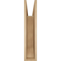 Ekena Millwork - BKTUR055X26X26WTL06RCPR - Timberthane Faux Wood Westlake Style Bracket, Slat Ends, 5 1/2"W x 26"D x 26"H, Primed Tan