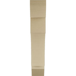 Ekena Millwork - BKTUR055X26X30WTL06RCPR - Timberthane Faux Wood Westlake Style Bracket, Slat Ends, 5 1/2"W x 26"D x 30"H, Primed Tan