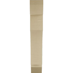 Ekena Millwork - BKTUR055X26X34WTL06RCPR - Timberthane Faux Wood Westlake Style Bracket, Slat Ends, 5 1/2"W x 26"D x 34"H, Primed Tan