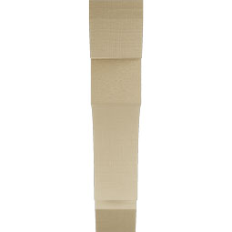 Ekena Millwork - BKTUR055X28X28WTL06RCPR - Timberthane Faux Wood Westlake Style Bracket, Slat Ends, 5 1/2"W x 28"D x 28"H, Primed Tan
