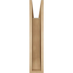 Ekena Millwork - BKTUR055X28X28WTL06RCPR - Timberthane Faux Wood Westlake Style Bracket, Slat Ends, 5 1/2"W x 28"D x 28"H, Primed Tan