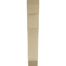 Ekena Millwork - BKTUR055X30X34WTL06RCPR - Timberthane Faux Wood Westlake Style Bracket, Slat Ends, 5 1/2"W x 30"D x 34"H, Primed Tan