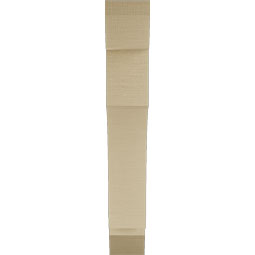 Ekena Millwork - BKTUR055X30X36WTL06RCPR - Timberthane Faux Wood Westlake Style Bracket, Slat Ends, 5 1/2"W x 30"D x 36"H, Primed Tan