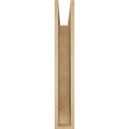 Ekena Millwork - BKTUR055X30X36WTL06RCPR - Timberthane Faux Wood Westlake Style Bracket, Slat Ends, 5 1/2"W x 30"D x 36"H, Primed Tan