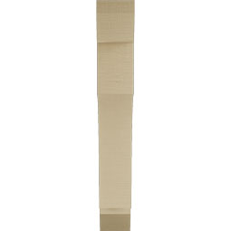 Ekena Millwork - BKTUR055X30X38WTL06RCPR - Timberthane Faux Wood Westlake Style Bracket, Slat Ends, 5 1/2"W x 30"D x 38"H, Primed Tan