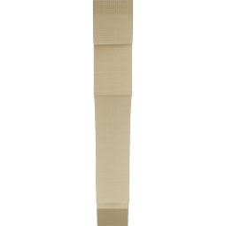 Ekena Millwork - BKTUR055X32X36WTL06RCPR - Timberthane Faux Wood Westlake Style Bracket, Slat Ends, 5 1/2"W x 32"D x 36"H, Primed Tan