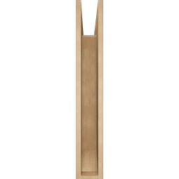 Ekena Millwork - BKTUR055X32X36WTL06RCPR - Timberthane Faux Wood Westlake Style Bracket, Slat Ends, 5 1/2"W x 32"D x 36"H, Primed Tan