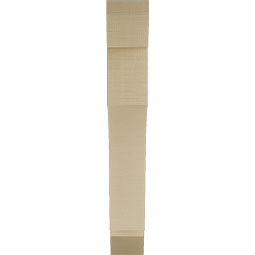 Ekena Millwork - BKTUR055X32X38WTL06RCPR - Timberthane Faux Wood Westlake Style Bracket, Slat Ends, 5 1/2"W x 32"D x 38"H, Primed Tan