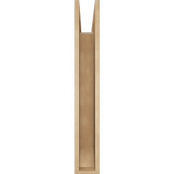 Ekena Millwork - BKTUR055X32X38WTL06RCPR - Timberthane Faux Wood Westlake Style Bracket, Slat Ends, 5 1/2"W x 32"D x 38"H, Primed Tan