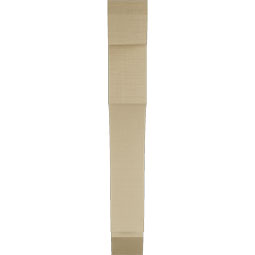 Ekena Millwork - BKTUR055X32X40WTL06RCPR - Timberthane Faux Wood Westlake Style Bracket, Slat Ends, 5 1/2"W x 32"D x 40"H, Primed Tan