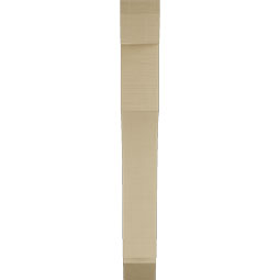 Ekena Millwork - BKTUR055X32X44WTL06RCPR - Timberthane Faux Wood Westlake Style Bracket, Slat Ends, 5 1/2"W x 32"D x 44"H, Primed Tan
