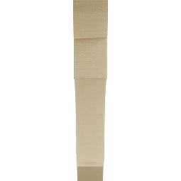 Ekena Millwork - BKTUR055X34X34WTL06RCPR - Timberthane Faux Wood Westlake Style Bracket, Slat Ends, 5 1/2"W x 34"D x 34"H, Primed Tan