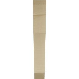 Ekena Millwork - BKTUR055X34X38WTL06RCPR - Timberthane Faux Wood Westlake Style Bracket, Slat Ends, 5 1/2"W x 34"D x 38"H, Primed Tan