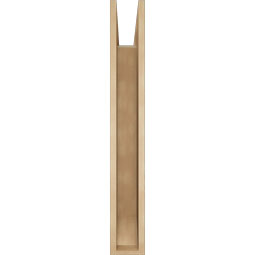 Ekena Millwork - BKTUR055X34X40WTL06RCPR - Timberthane Faux Wood Westlake Style Bracket, Slat Ends, 5 1/2"W x 34"D x 40"H, Primed Tan