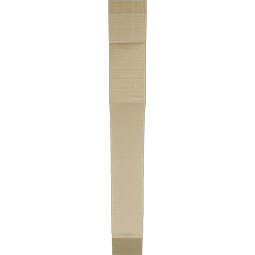 Ekena Millwork - BKTUR055X34X42WTL06RCPR - Timberthane Faux Wood Westlake Style Bracket, Slat Ends, 5 1/2"W x 34"D x 42"H, Primed Tan