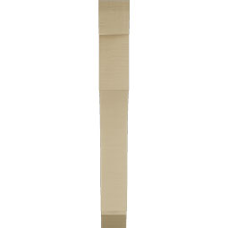 Ekena Millwork - BKTUR055X34X46WTL06RCPR - Timberthane Faux Wood Westlake Style Bracket, Slat Ends, 5 1/2"W x 34"D x 46"H, Primed Tan