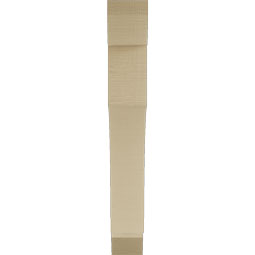 Ekena Millwork - BKTUR055X36X40WTL06RCPR - Timberthane Faux Wood Westlake Style Bracket, Slat Ends, 5 1/2"W x 36"D x 40"H, Primed Tan