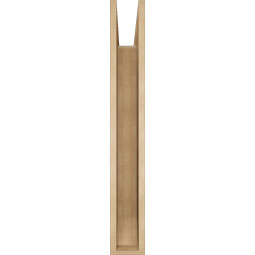 Ekena Millwork - BKTUR055X36X40WTL06RCPR - Timberthane Faux Wood Westlake Style Bracket, Slat Ends, 5 1/2"W x 36"D x 40"H, Primed Tan