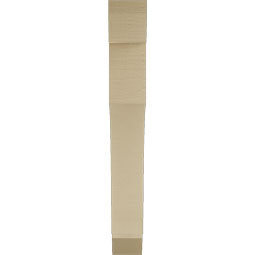 Ekena Millwork - BKTUR055X36X42WTL06RCPR - Timberthane Faux Wood Westlake Style Bracket, Slat Ends, 5 1/2"W x 36"D x 42"H, Primed Tan