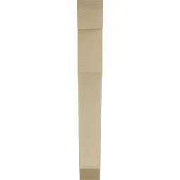 Ekena Millwork - BKTUR055X36X44WTL06RCPR - Timberthane Faux Wood Westlake Style Bracket, Slat Ends, 5 1/2"W x 36"D x 44"H, Primed Tan